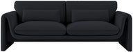 Meridian Furniture - Sloan 86" Black Velvet Upholstered Sofa - 199Black-S - GreatFurnitureDeal