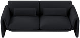 Meridian Furniture - Sloan 86" Black Velvet Upholstered Sofa - 199Black-S - GreatFurnitureDeal