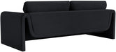 Meridian Furniture - Sloan 86" Black Velvet Upholstered Sofa - 199Black-S - GreatFurnitureDeal