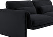 Meridian Furniture - Sloan 86" Black Velvet Upholstered Sofa - 199Black-S - GreatFurnitureDeal