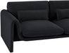 Meridian Furniture - Sloan 86" Black Velvet Upholstered Sofa - 199Black-S - GreatFurnitureDeal