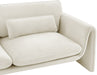 Meridian Furniture - Sloan 86" Cream Velvet Upholstered Sofa - 199Cream-S - GreatFurnitureDeal