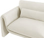 Meridian Furniture - Sloan 86" Cream Velvet Upholstered Sofa - 199Cream-S - GreatFurnitureDeal