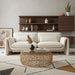 Meridian Furniture - Sloan 86" Cream Velvet Upholstered Sofa - 199Cream-S - GreatFurnitureDeal