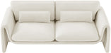 Meridian Furniture - Sloan 86" Cream Velvet Upholstered Sofa - 199Cream-S - GreatFurnitureDeal