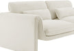 Meridian Furniture - Sloan 86" Cream Velvet Upholstered Sofa - 199Cream-S - GreatFurnitureDeal
