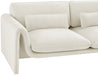Meridian Furniture - Sloan 86" Cream Velvet Upholstered Sofa - 199Cream-S - GreatFurnitureDeal