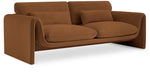 Meridian Furniture - Sloan 86" Saddle Velvet Upholstered Sofa - 199Saddle-S - GreatFurnitureDeal