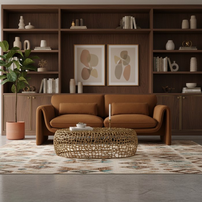 Meridian Furniture - Sloan 86" Saddle Velvet Upholstered Sofa - 199Saddle-S - GreatFurnitureDeal
