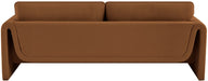 Meridian Furniture - Sloan 86" Saddle Velvet Upholstered Sofa - 199Saddle-S - GreatFurnitureDeal