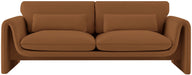 Meridian Furniture - Sloan 86" Saddle Velvet Upholstered Sofa - 199Saddle-S - GreatFurnitureDeal