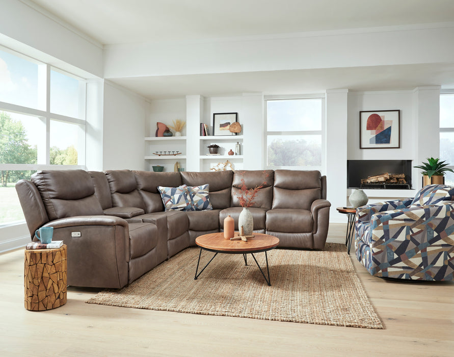 Southern Motion - Ovation 6 Piece Power Headrest Reclining Sectional Sofa - 343-05P-90P-46-90P-06P