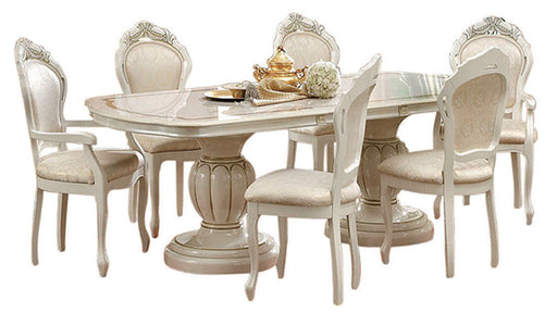 ESF Furniture - Leonardo 7 Piece Dining Table Set in Ivory - LEONARDOTABLE-7SET - GreatFurnitureDeal