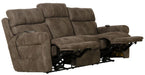 Catnapper - Tranquility Power Headrest Power Lay Flat Sofa w/CR3 Heat/Massage/Lumbar in Pewter - 63015 - GreatFurnitureDeal