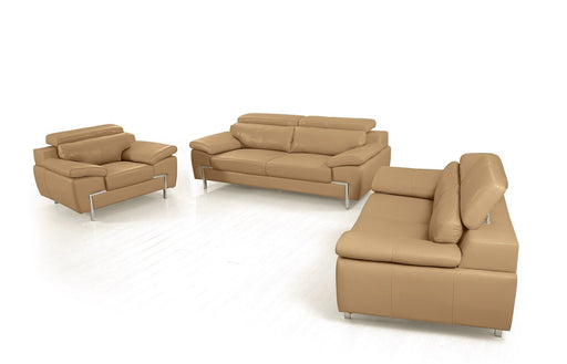 VIG Furniture - Divani Casa Grange - Modern Camel Leather Sofa Set - VGBNS-2116-SET-CAMEL - GreatFurnitureDeal
