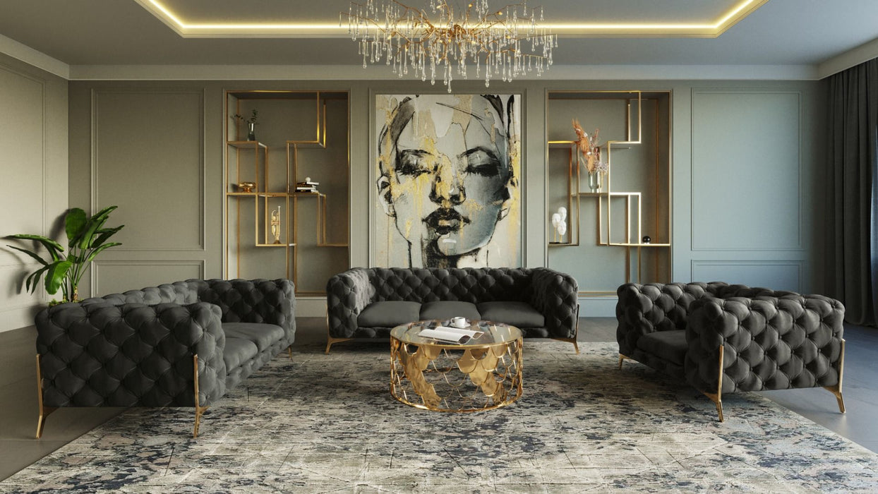 VIG Furniture - Divani Casa Sheila Modern Dark Grey Fabric Sofa - VGCA1346-DKGRY-A-S