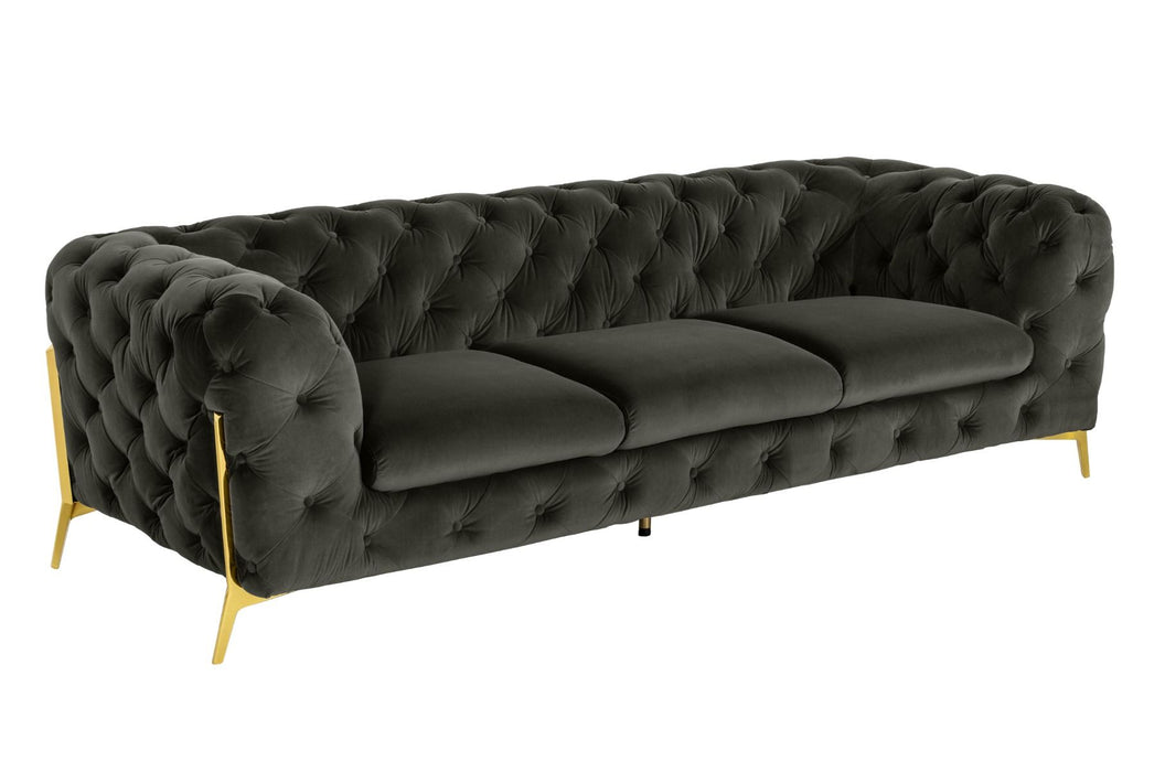 VIG Furniture - Divani Casa Sheila Modern Dark Grey Fabric Sofa Set - VGCA1346-DKGRY-A-SET