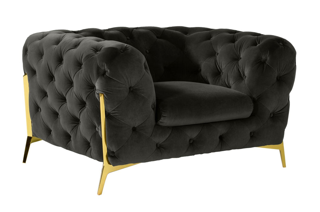 VIG Furniture - Divani Casa Sheila Modern Dark Grey Fabric Sofa Set - VGCA1346-DKGRY-A-SET