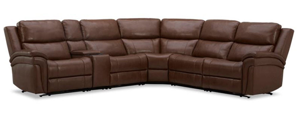 Southern Motion - 471 Spencer Power Headrest 6 Piece Sectional Sofa in Lambert Chocolate - 471-05P-46P-90P-84-80-06P-MTO - GreatFurnitureDeal
