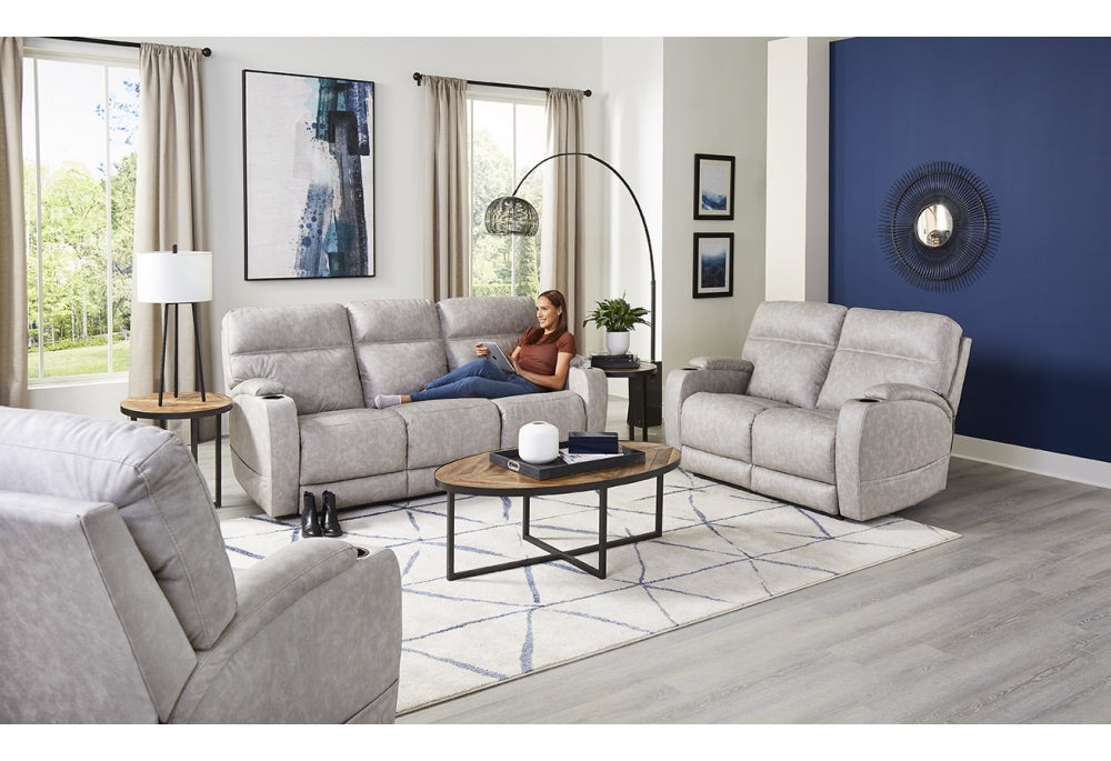 Motion Ease - Jett Double Reclining Power Sofa in Pebble - 200-37-15 - GreatFurnitureDeal