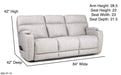 Motion Ease - Jett Double Reclining Power Sofa in Pebble - 200-37-15 - GreatFurnitureDeal