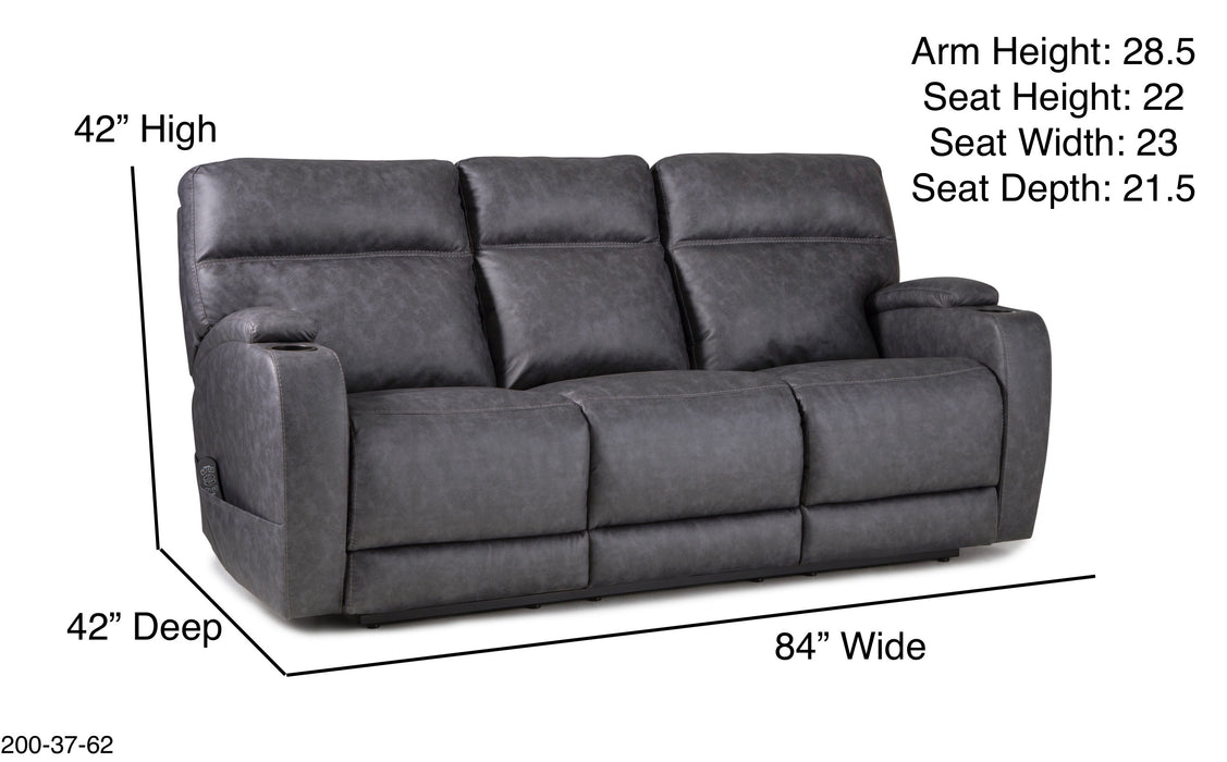 Motion Ease - Jett Double Reclining Power Sofa in Graphite - 200-37-62 - GreatFurnitureDeal