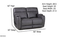 Motion Ease - Jett Power Loveseat in Graphite - 200-50-62 - GreatFurnitureDeal