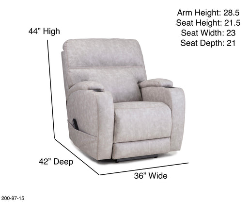 Motion Ease - Jett Power Wall Saver Recliner in Off-White - 200-97-15 - GreatFurnitureDeal