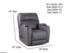 Motion Ease - Jett Power Wall Saver Recliner in Graphite - 200-97-62 - GreatFurnitureDeal