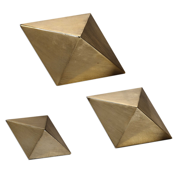 Uttermost - Rhombus Champagne Accents, S/3 - 20007