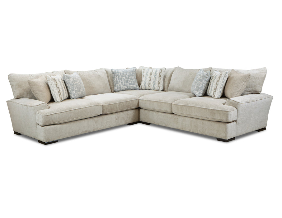 Southern Home Furnishings - Doc Fossil Sectional in Tan - 2000 2001 2005 Doc Fossil - GreatFurnitureDeal
