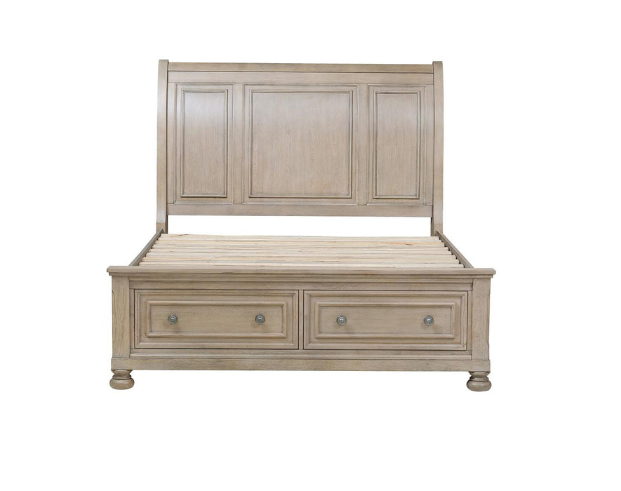 Homelegance - Bethel 5 Piece California King Bedroom Set in Wire Brushed Gray - 2259KGY-1CK*9 - GreatFurnitureDeal