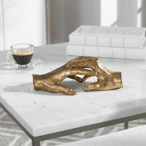 Uttermost - Hold My Hand Gold Sculpture - 20121 - GreatFurnitureDeal