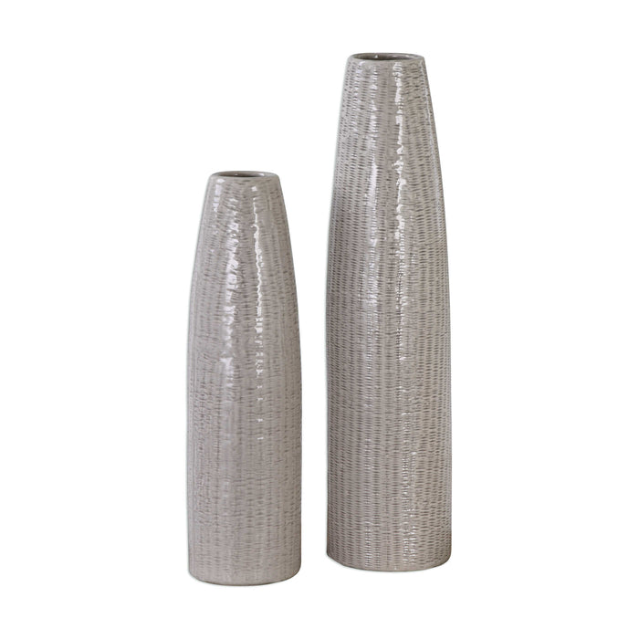 Uttermost - Sara Textured Ceramic Vases S/2 - 20156 - GreatFurnitureDeal