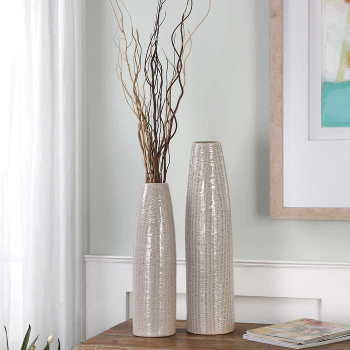 Uttermost - Sara Textured Ceramic Vases S/2 - 20156