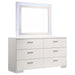 Coaster Furniture - Felicity 6-Drawer Dresser with LED Mirror in White High Gloss - 203503ML - GreatFurnitureDeal