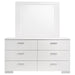 Coaster Furniture - Felicity 6-Drawer Wood Dresser with Mirror in White High Gloss - 203503M - GreatFurnitureDeal