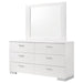 Coaster Furniture - Felicity 6-Drawer Wood Dresser with Mirror in White High Gloss - 203503M - GreatFurnitureDeal