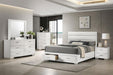 Coaster Furniture - Felicity 5-Piece California King Platform Bedroom Set in White - 203510KW-S5 - GreatFurnitureDeal