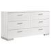 Coaster Furniture - Felicity 5-Piece Queen Bedroom Set in White High Gloss - 203511Q-S5 - GreatFurnitureDeal