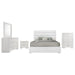 Coaster Furniture - Felicity 5-Piece King Bedroom Set in White High Gloss - 203511KE-S5 - GreatFurnitureDeal