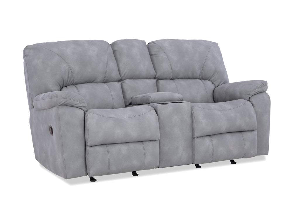 Motion Ease - Rhino Rocking Console Loveseat in Grey - 204-23-62 - GreatFurnitureDeal