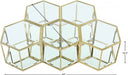 Meridian Furniture - Sei Gold Glass And Steel 5pc. Coffee Table - 205-CT-5PC - GreatFurnitureDeal