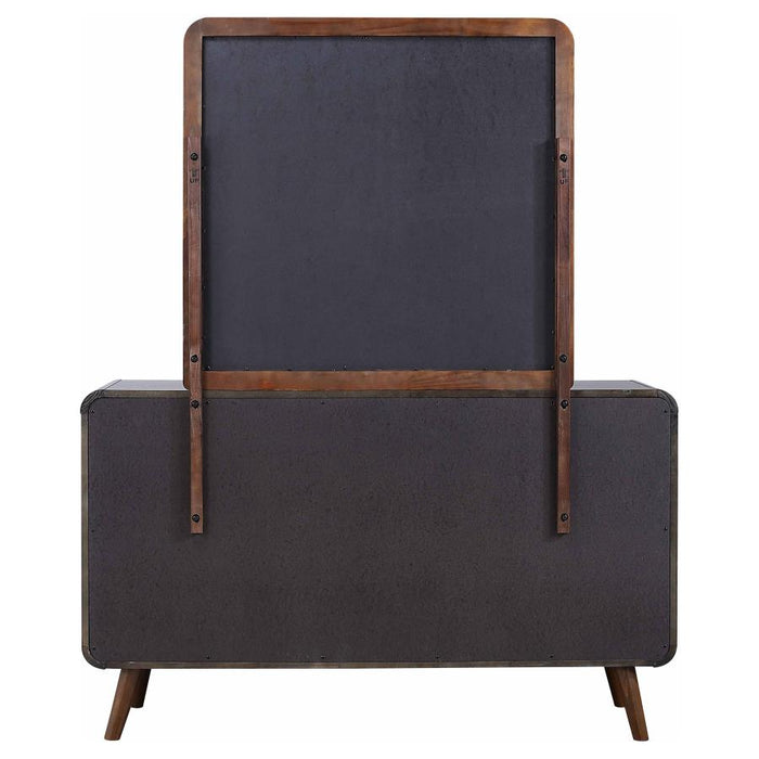 Coaster Furniture - Robyn Dresser and Mirror Dark Walnut - 205133M - GreatFurnitureDeal