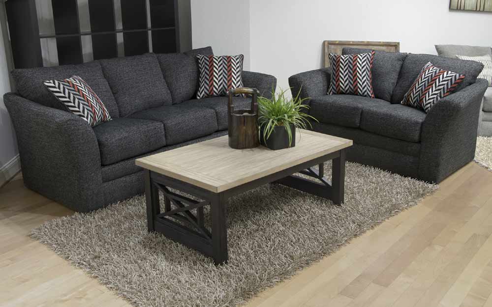 Jackson Furniture - Varner Sofa in Ebony/Red - 2052-03-EBONY - GreatFurnitureDeal