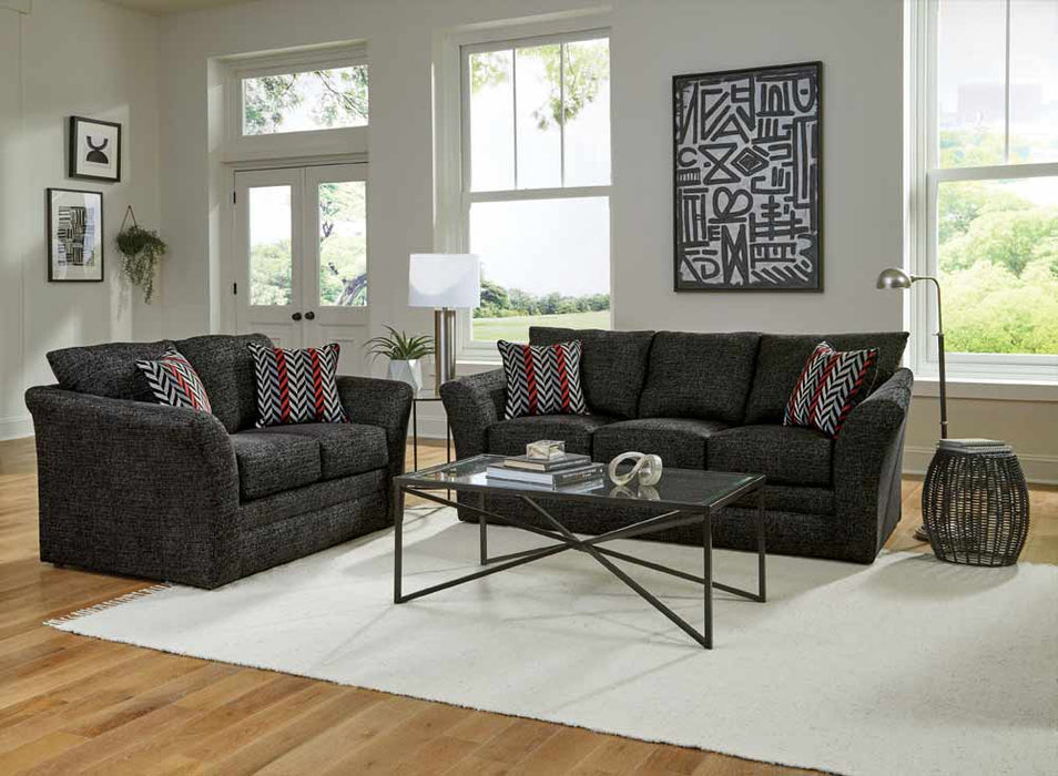 Jackson Furniture - Varner 2 Piece Sofa Set in Ebony/Red - 2052-03-02-EBONY - GreatFurnitureDeal