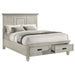 Coaster Furniture - Franco 4-Piece King Bedroom Set Distressed White - 205330KE-S4 - GreatFurnitureDeal
