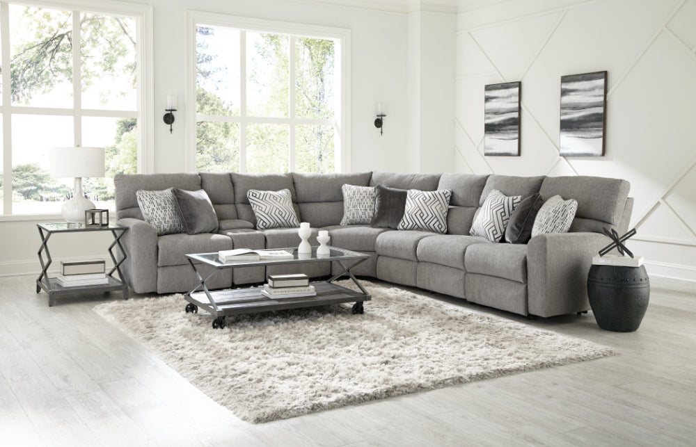 Catnapper - Sydney 7 Piece Power Modular Sectional in Nature - 62066-2069-62065-2068-62065-2064-62067-NATURE - GreatFurnitureDeal