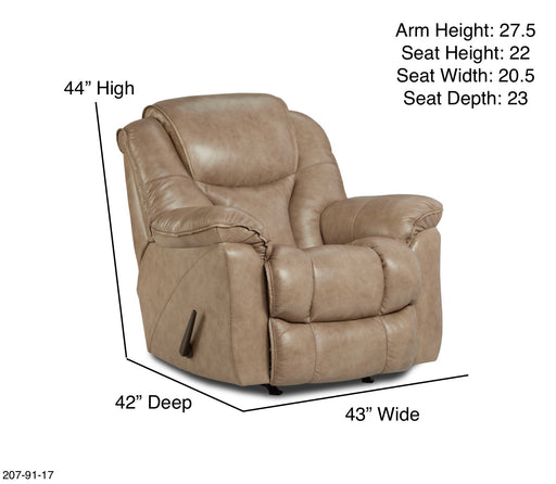 Motion Ease - Noble Rocker Recliner in Stone - 207-91-17 - GreatFurnitureDeal