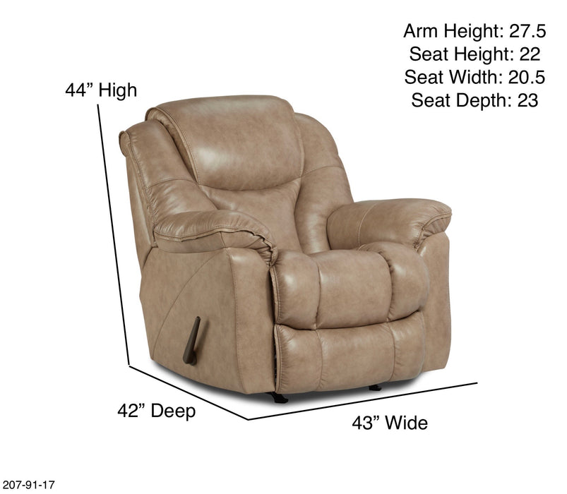 Motion Ease - Noble Rocker Recliner in Stone - 207-91-17 - GreatFurnitureDeal